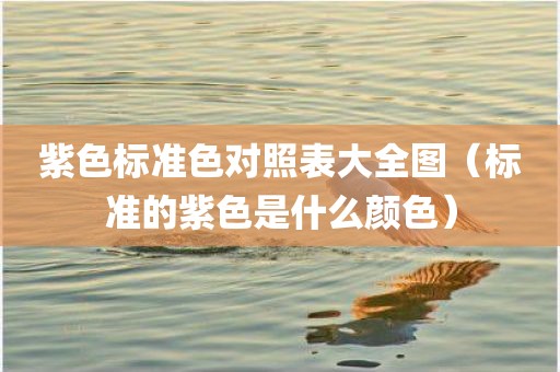 紫色标准色对照表大全图（标准的紫色是什么颜色）
