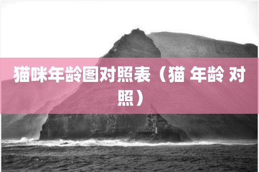 猫咪年龄图对照表（猫 年龄 对照）