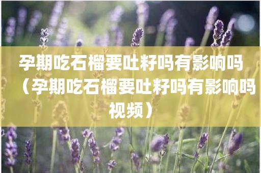孕期吃石榴要吐籽吗有影响吗（孕期吃石榴要吐籽吗有影响吗视频）