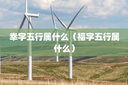 幸字五行属什么（福字五行属什么）