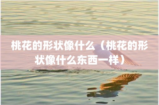桃花的形状像什么（桃花的形状像什么东西一样）