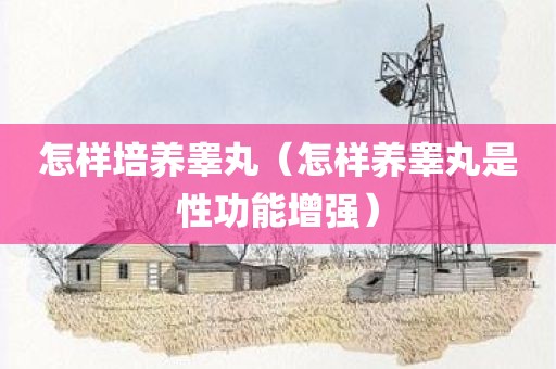 怎样培养睾丸（怎样养睾丸是性功能增强）