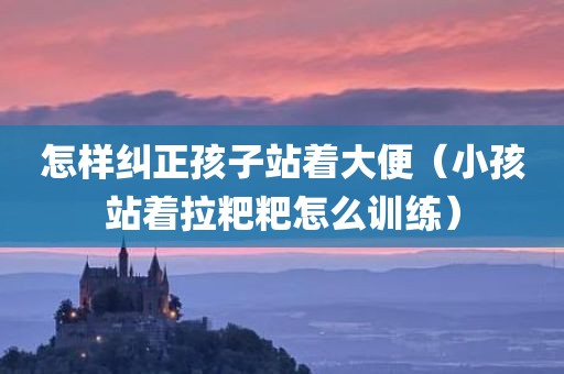 怎样纠正孩子站着大便（小孩站着拉粑粑怎么训练）
