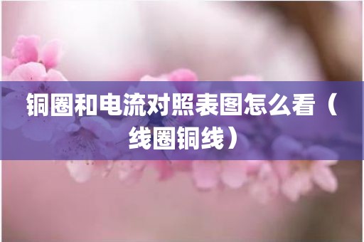 铜圈和电流对照表图怎么看（线圈铜线）