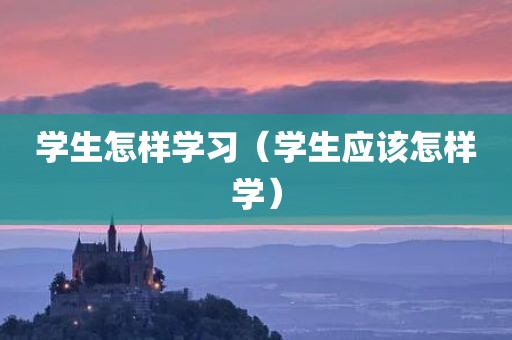 学生怎样学习（学生应该怎样学）
