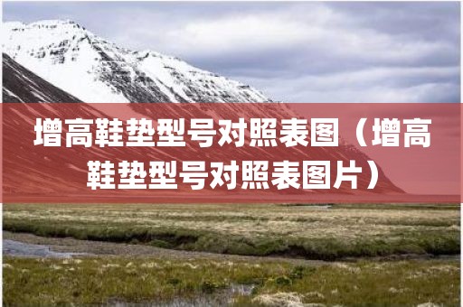 增高鞋垫型号对照表图（增高鞋垫型号对照表图片）