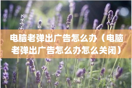 电脑老弹出广告怎么办（电脑老弹出广告怎么办怎么关闭）