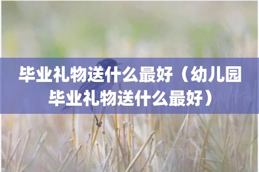 毕业礼物送什么最好（幼儿园毕业礼物送什么最好）