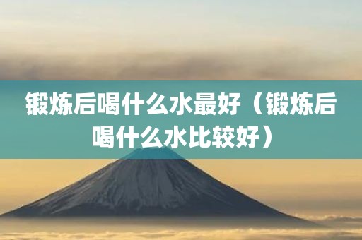 锻炼后喝什么水最好（锻炼后喝什么水比较好）