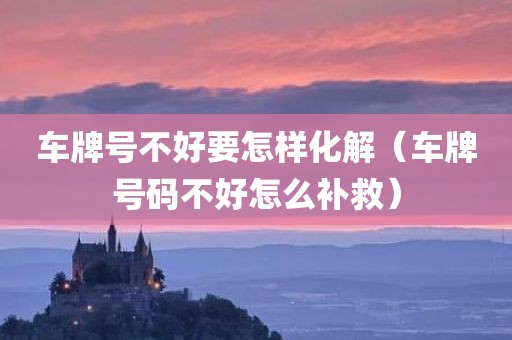 车牌号不好要怎样化解（车牌号码不好怎么补救）
