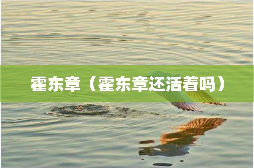 霍东章（霍东章还活着吗）