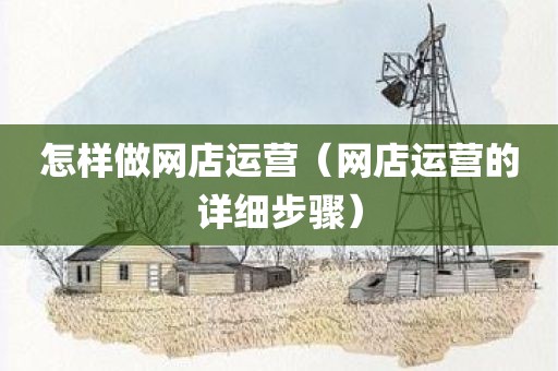 怎样做网店运营（网店运营的详细步骤）