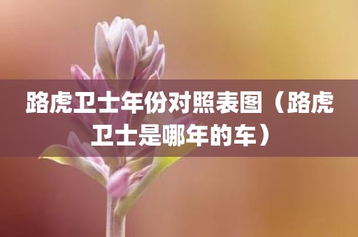 路虎卫士年份对照表图（路虎卫士是哪年的车）