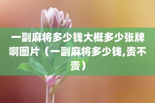 一副麻将多少钱大概多少张牌啊图片（一副麻将多少钱,贵不贵）