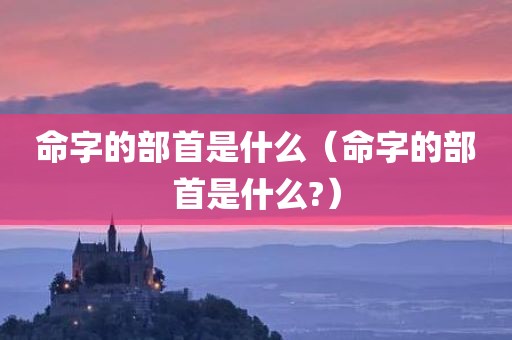 命字的部首是什么（命字的部首是什么?）