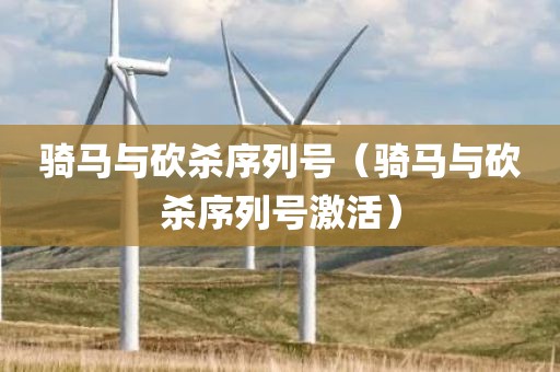 骑马与砍杀序列号（骑马与砍杀序列号激活）