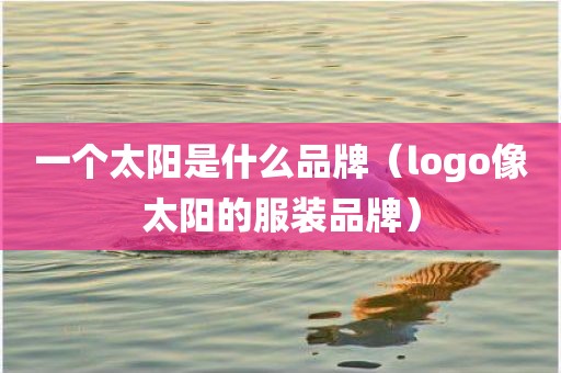 一个太阳是什么品牌（logo像太阳的服装品牌）