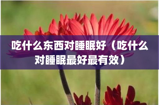 吃什么东西对睡眠好（吃什么对睡眠最好最有效）