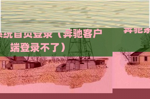 奔驰系统首页登录（奔驰客户端登录不了）