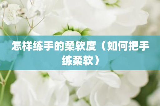 怎样练手的柔软度（如何把手练柔软）