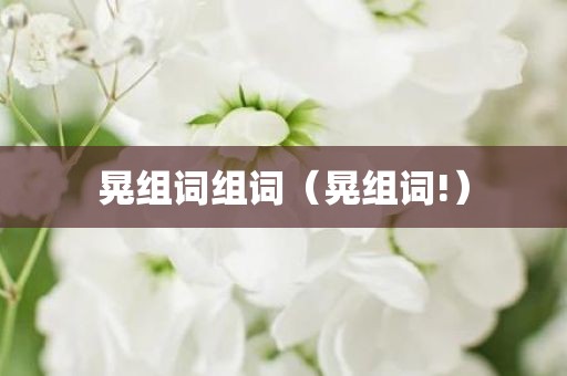 晃组词组词（晃组词!）