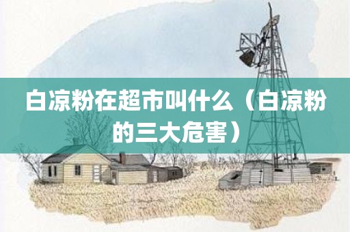 白凉粉在超市叫什么（白凉粉的三大危害）