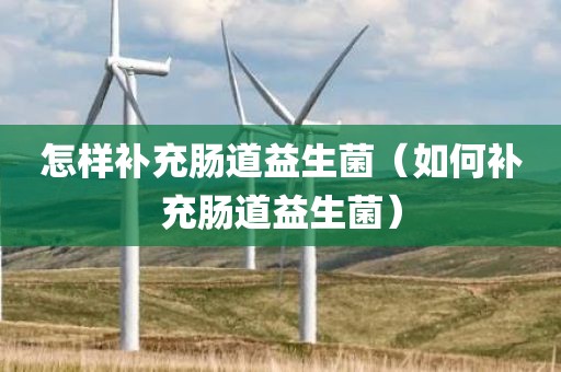 怎样补充肠道益生菌（如何补充肠道益生菌）