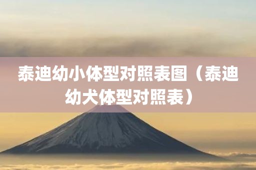 泰迪幼小体型对照表图（泰迪幼犬体型对照表）