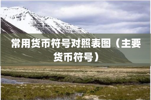 常用货币符号对照表图（主要货币符号）