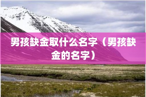 男孩缺金取什么名字（男孩缺金的名字）