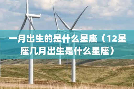 一月出生的是什么星座(12星座几月出生是什么星座)