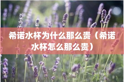 希诺水杯为什么那么贵（希诺水杯怎么那么贵）