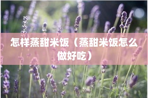 怎样蒸甜米饭（蒸甜米饭怎么做好吃）