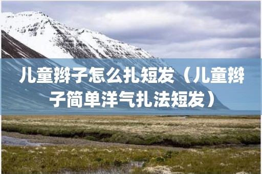 儿童辫子怎么扎短发（儿童辫子简单洋气扎法短发）