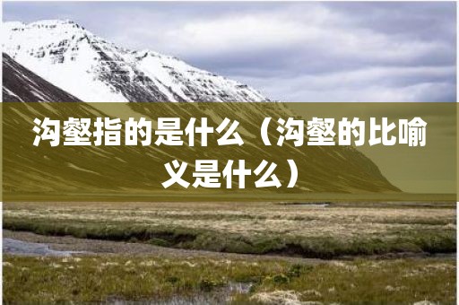 沟壑指的是什么（沟壑的比喻义是什么）