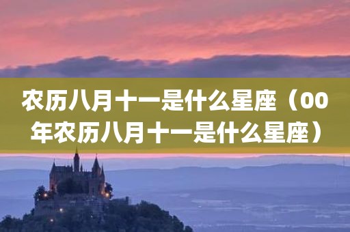 农历八月十一是什么星座（00年农历八月十一是什么星座）