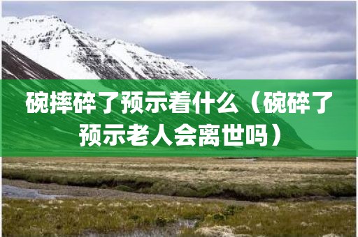 碗摔碎了预示着什么（碗碎了预示老人会离世吗）