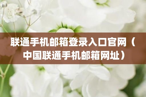 联通手机邮箱登录入口官网（中国联通手机邮箱网址）