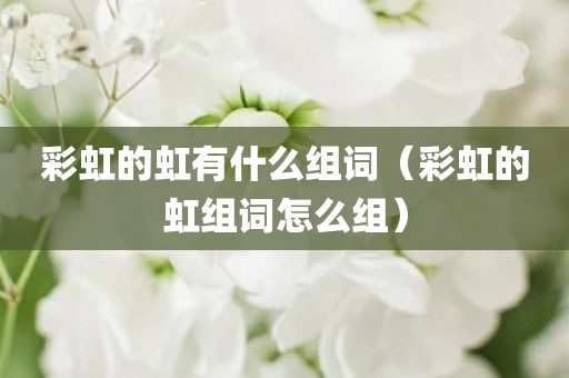 彩虹的虹有什么组词（彩虹的虹组词怎么组）