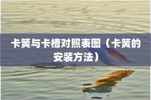 卡簧与卡槽对照表图（卡簧的安装方法）