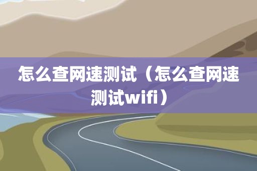 怎么查网速测试（怎么查网速测试wifi）
