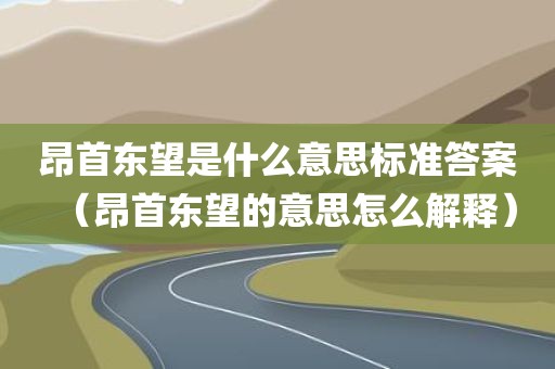 昂首东望是什么意思标准答案（昂首东望的意思怎么解释）