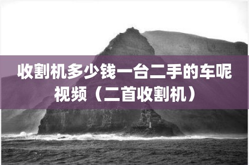 收割机多少钱一台二手的车呢视频（二首收割机）