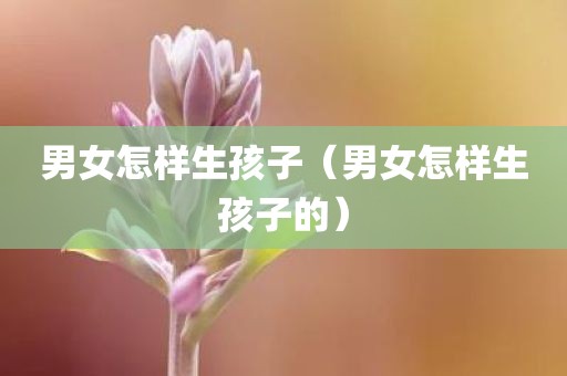 男女怎样生孩子（男女怎样生孩子的）