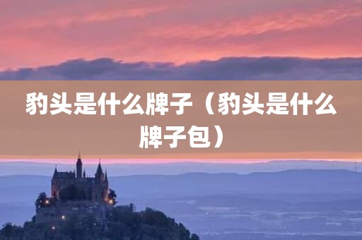 豹头是什么牌子(豹头是什么牌子包)
