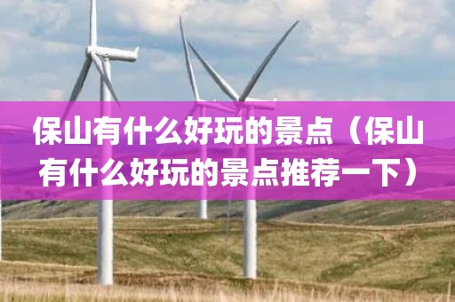 保山有什么好玩的景点（保山有什么好玩的景点推荐一下）