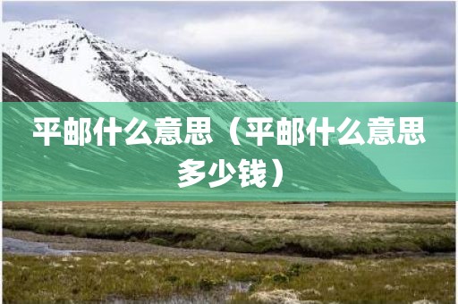 平邮什么意思（平邮什么意思多少钱）
