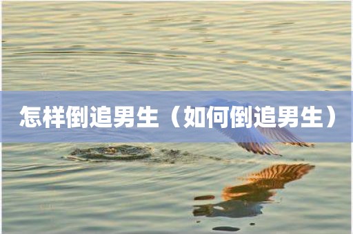 怎样倒追男生（如何倒追男生）