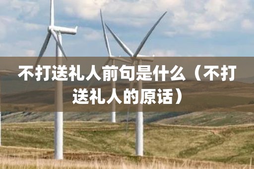 不打送礼人前句是什么（不打送礼人的原话）