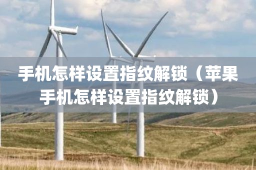 手机怎样设置指纹解锁（苹果手机怎样设置指纹解锁）